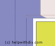 Hanging wallpaper around windows