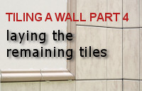 laying remaining tiles