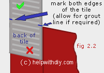 marking top tile