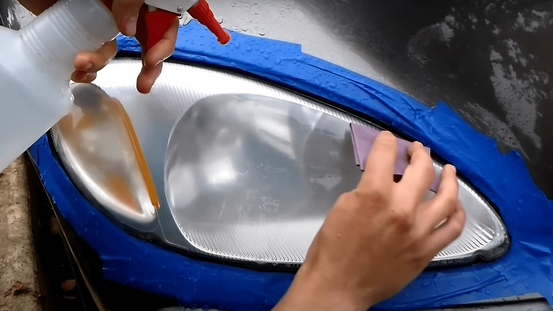 Step_3_Sanding_the_Headlights_Mid_Stage