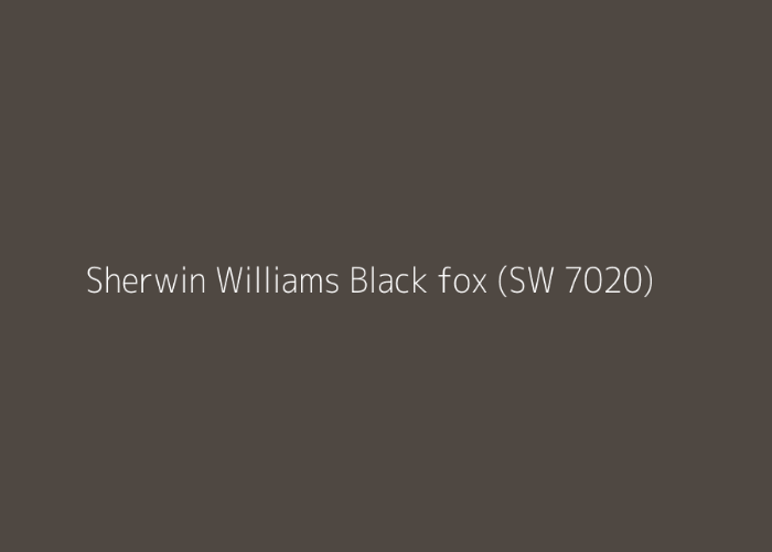 All About Sherwin Williams SW-7020