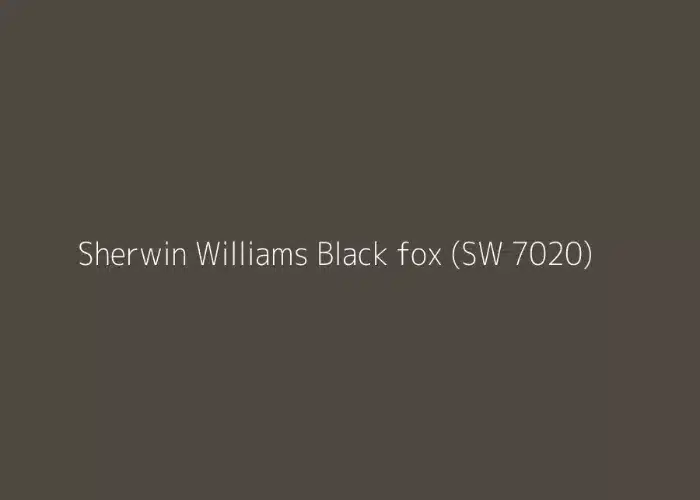 All About Sherwin Williams SW-7020