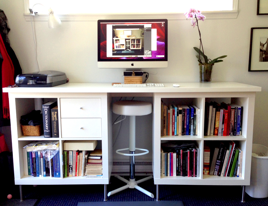 Turning a Bookshelf into a Desk