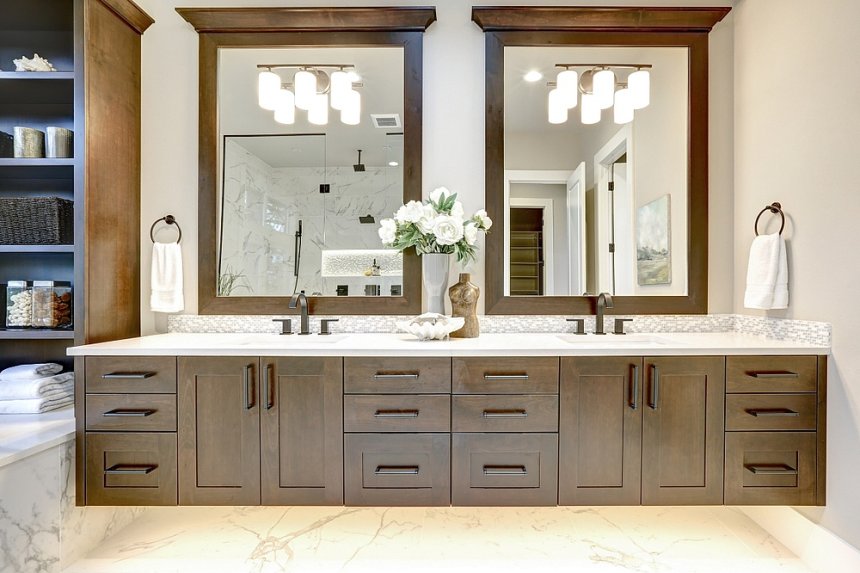 Awesome Bathroom Cabinet Vanity Makeover Ideas