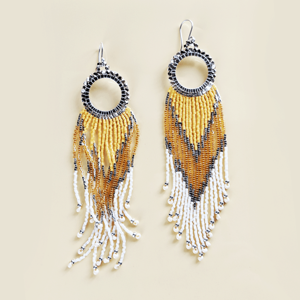 Beaded Fringe Earrings