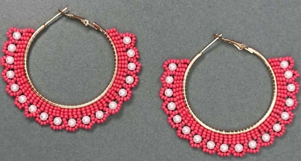 Beaded Hoop Earrings