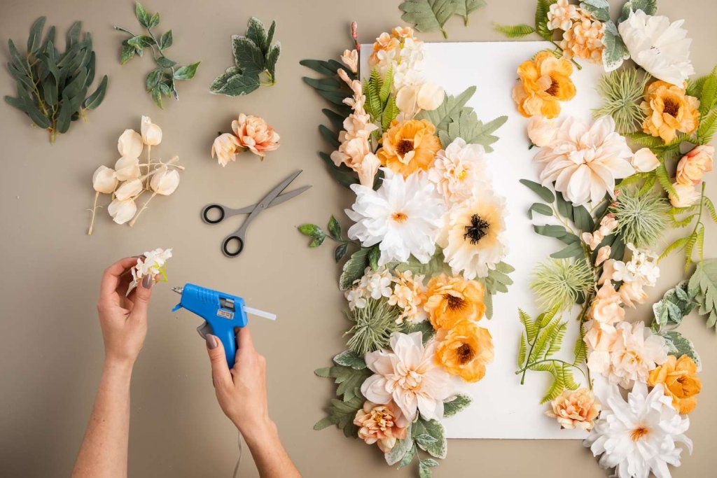DIY Flower Wall Wedding Signs