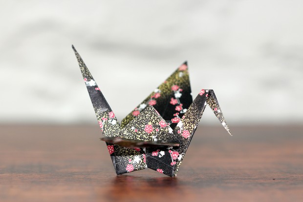Handmade Origami Paper Crane Display