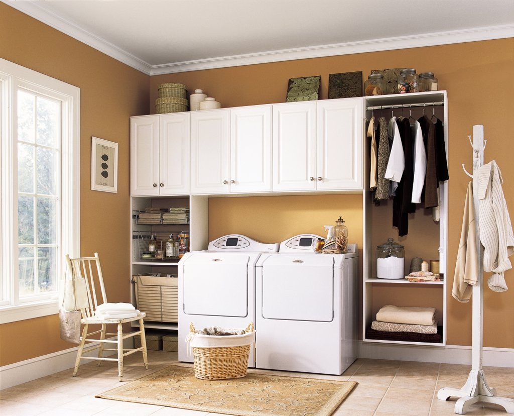 Laundry Room Storage for Garments