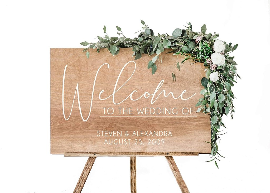 Personalized Welcome Board with Couples’ Names