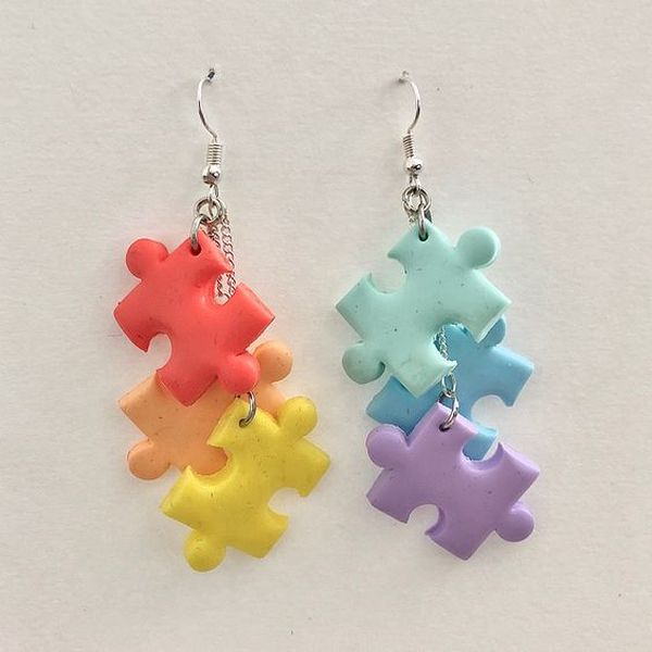 Puzzle Piece Earrings