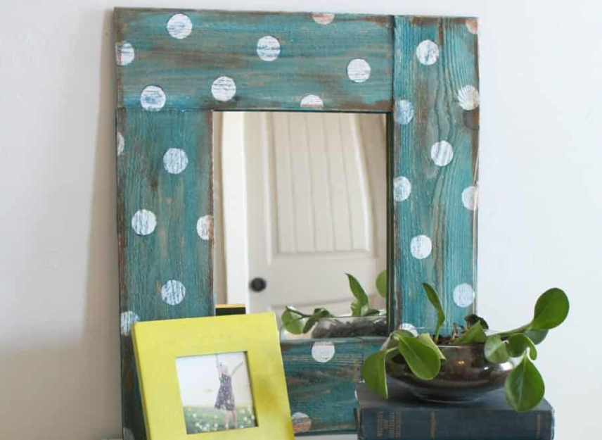 Self-Painted Polka Mirror
