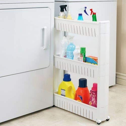  3 Tier Hanging Laundry Room Organizer Stackable Foldable  Wall-Mounted Metal Wire Shelf Basket with Rotating Hook Nameplate for Dryer  Sheet Laundry Detergent in Laundry Room Organizaton Storage : Home & Kitchen