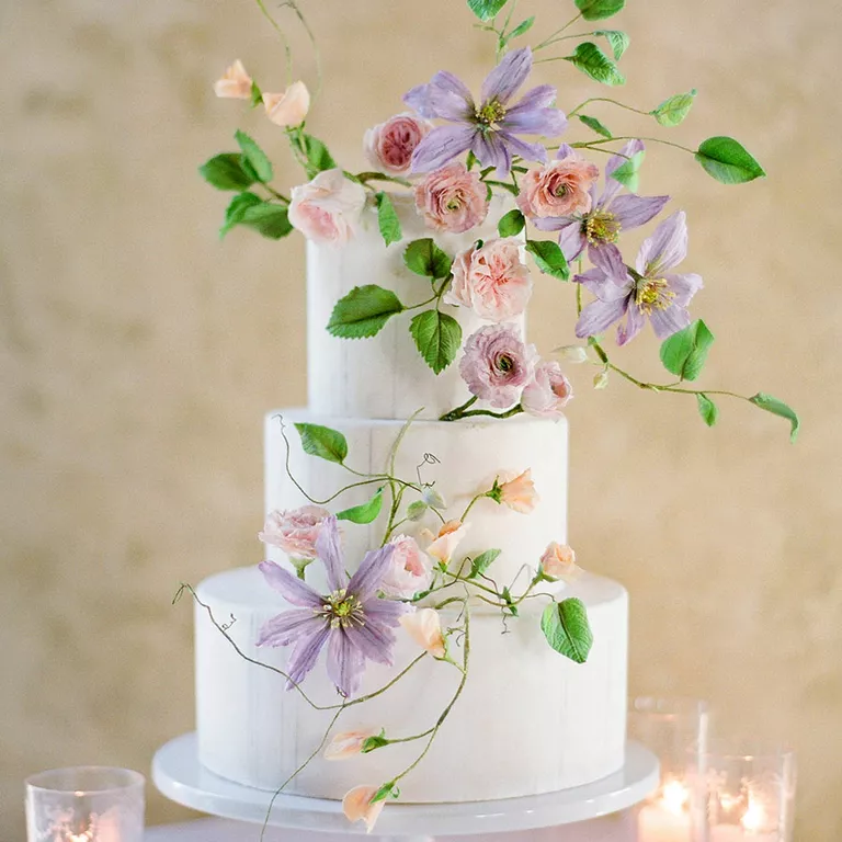 Sugar Flowers Wedding Cake