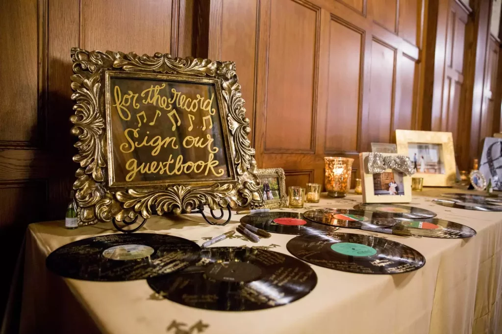 Vintage Vinyl Record Wedding Signs .h