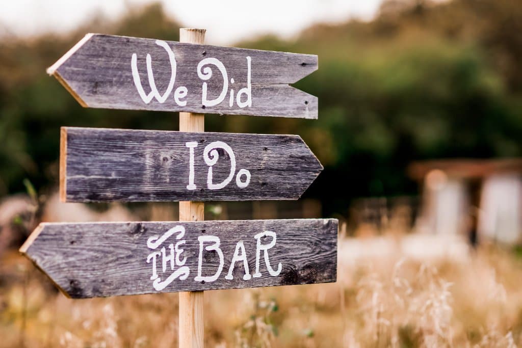 Wood Wedding Signs