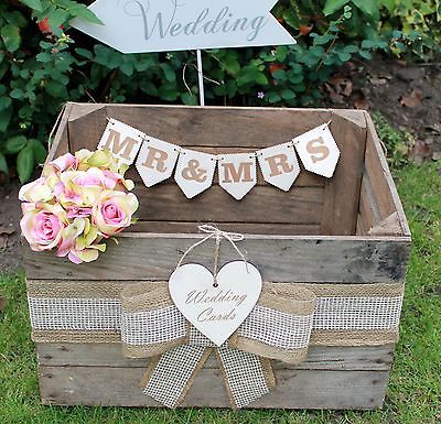 Wooden Crate Wedding Card Holder