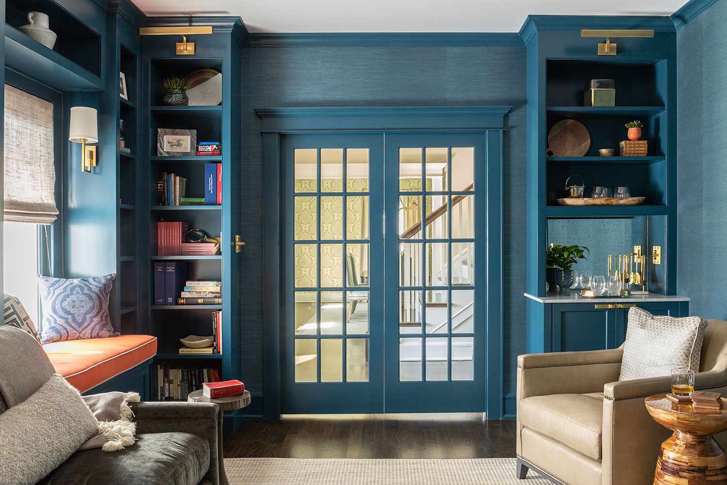 warm blues cozy home
