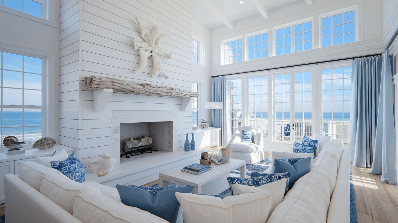 beach house coastal fireplace ideas