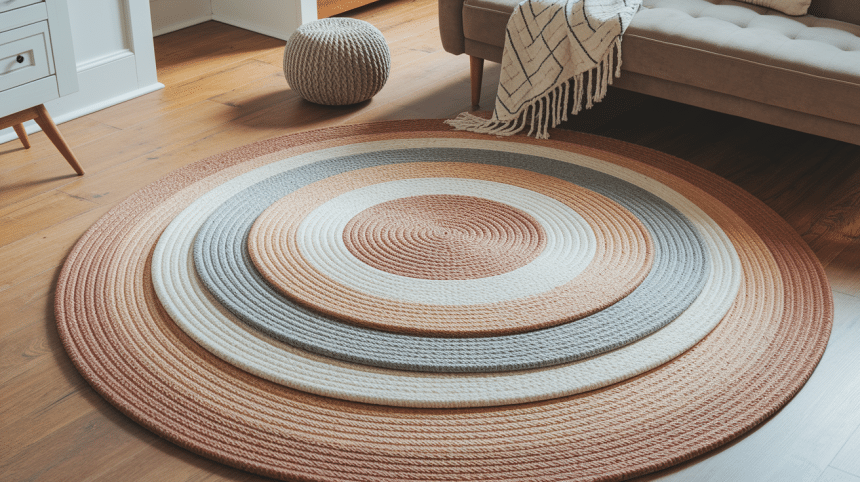 layered rugs living room