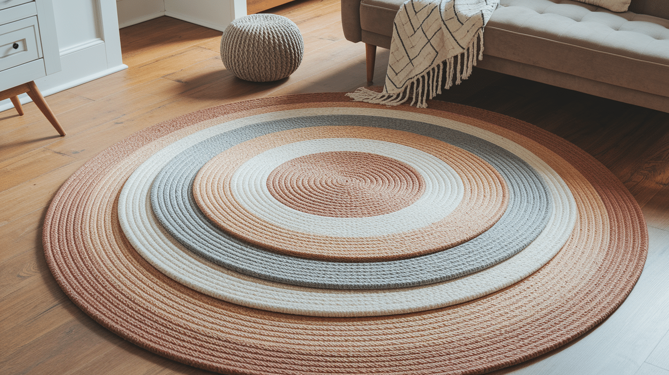layered rugs living room