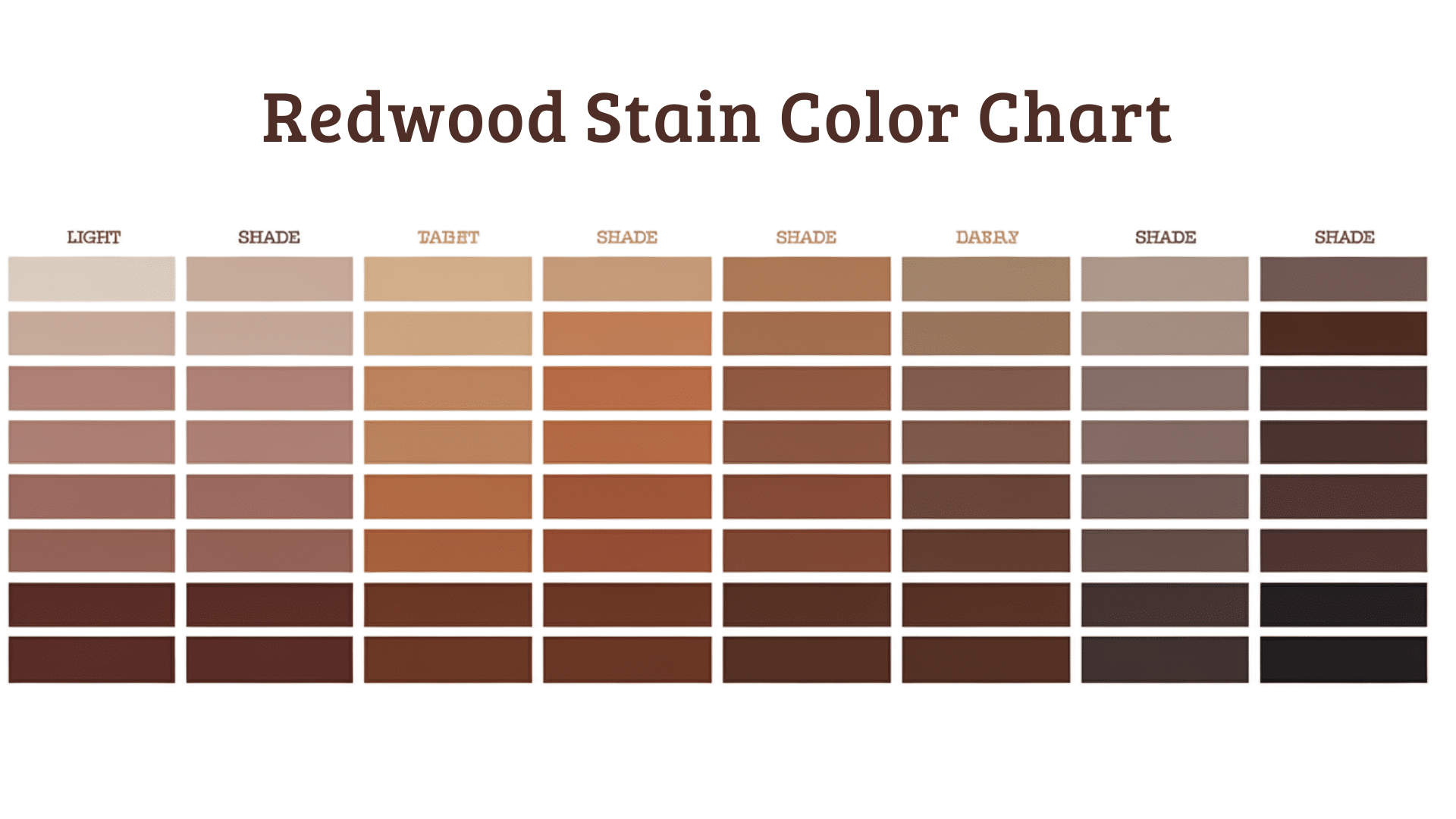 Redwood Stain Color Chart Find Your Perfect Shade