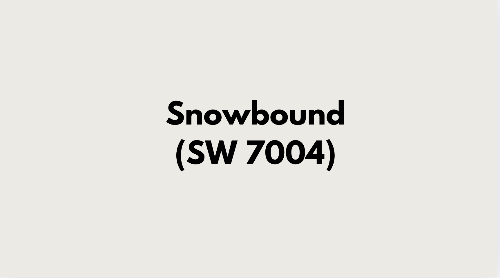 SW Snowbound: A Cool, Calm Neutral for Every Room