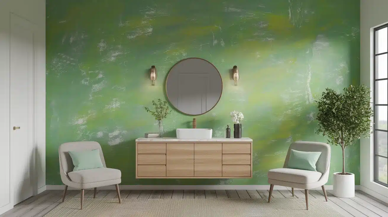 Textured_Limewash_Green_Wall