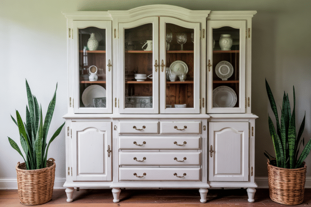 chalk paint china cabinet