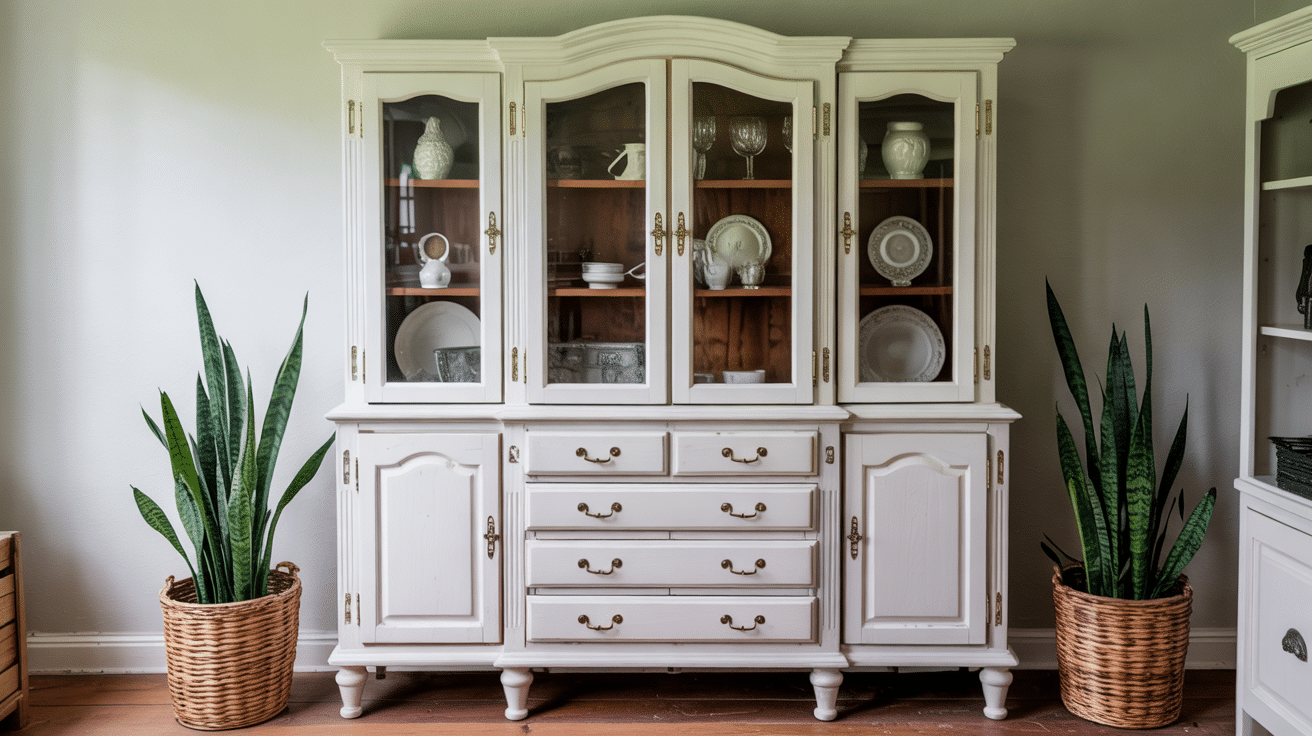 chalk paint china cabinet