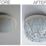chandelier makeover before and after