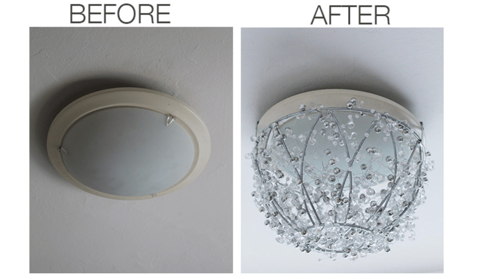 chandelier makeover before and after