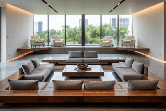 modern sunken living room