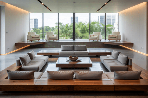 modern sunken living room
