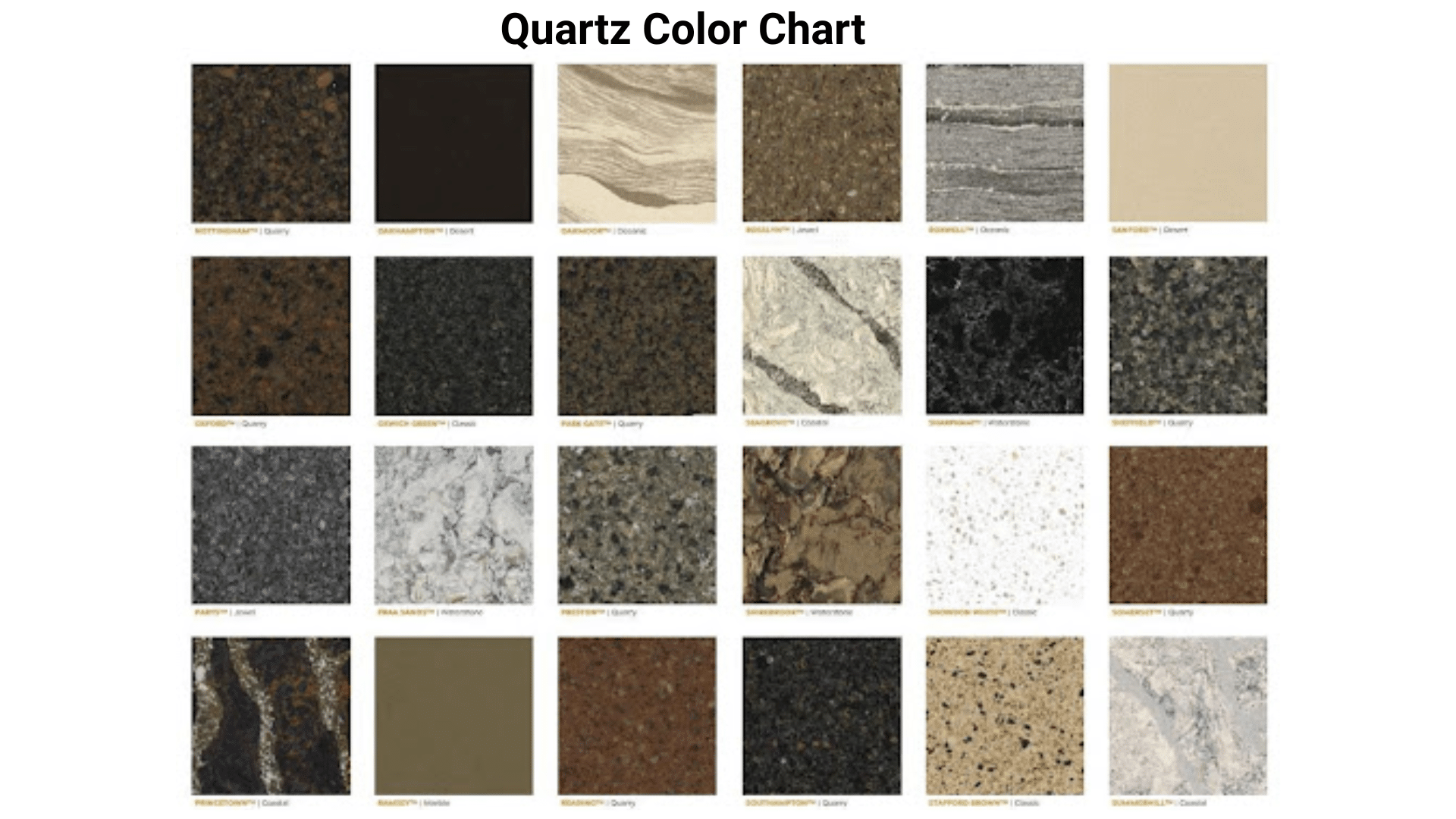 quartz color chart