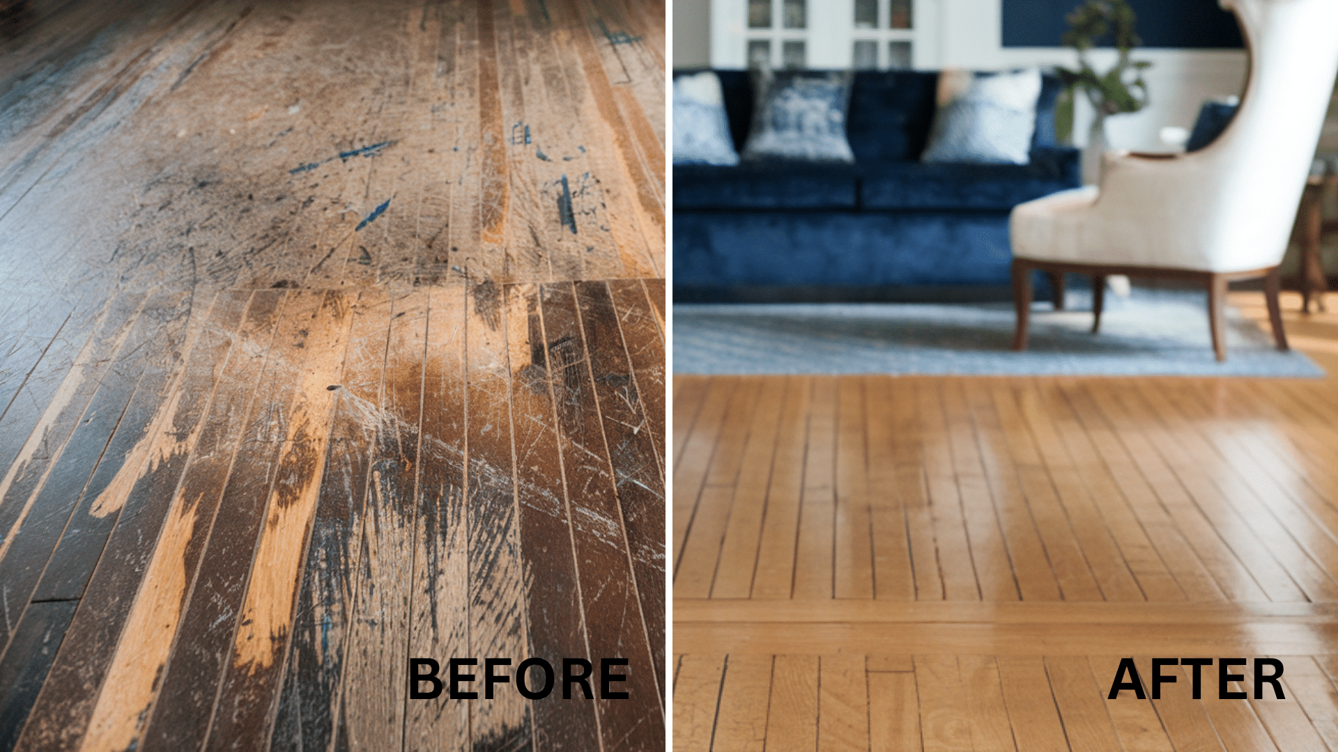 refinishing old hardwood floors before and after