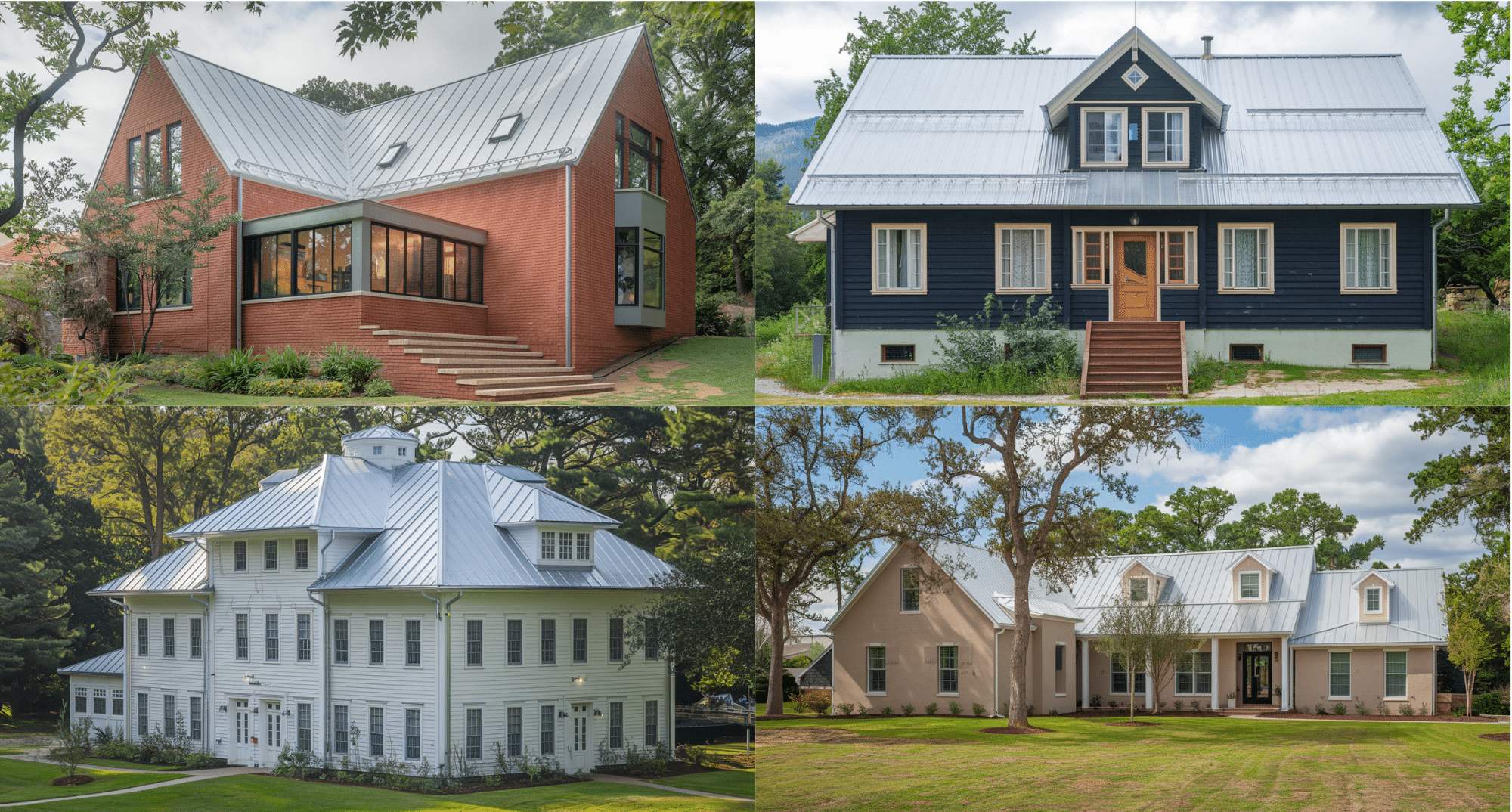 15 Best Silver Metal Roof House Color Combinations