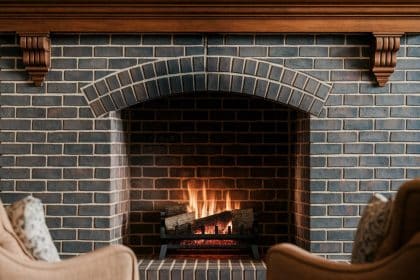 Brick Beauty: 26 Cozy Fireplace Ideas with Lovely Wood Mantels