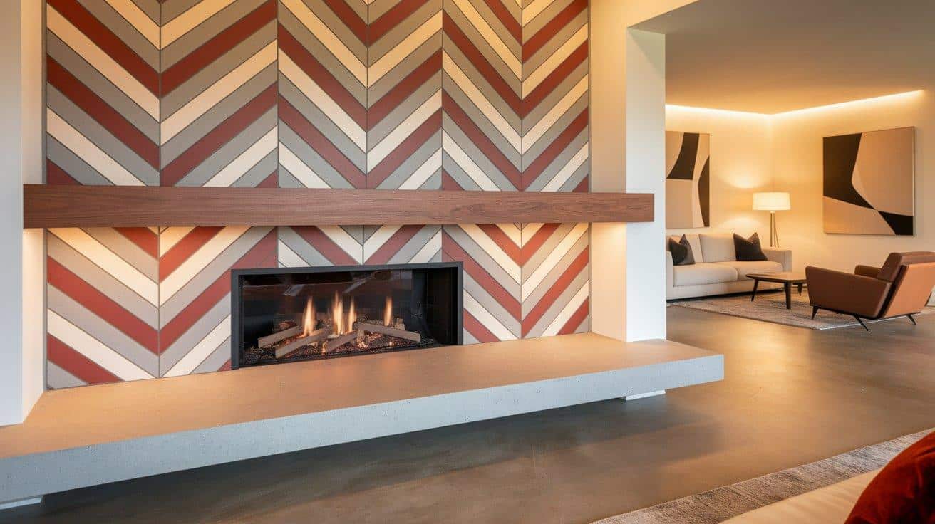 Chevron_Patterned_Brick_with_Sleek_Mantel