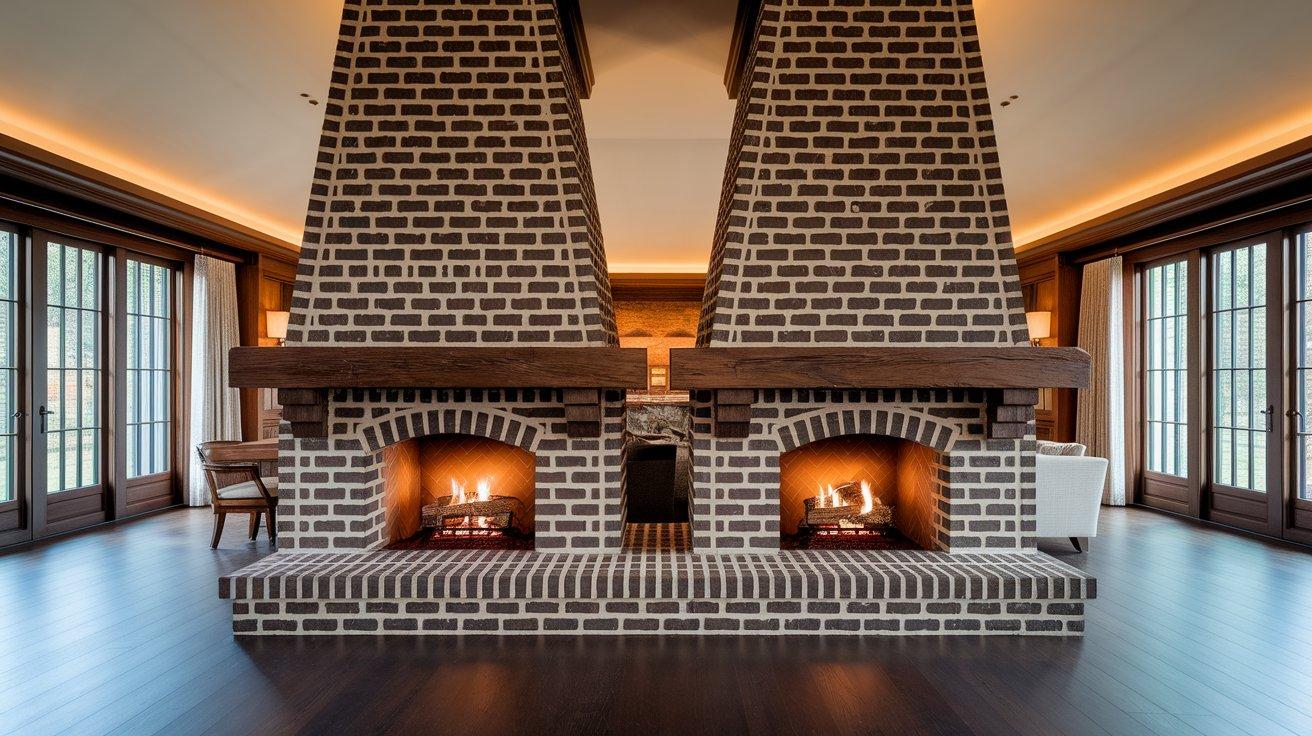 Double-Sided_Brick_Fireplace_with_Twin_Mantels