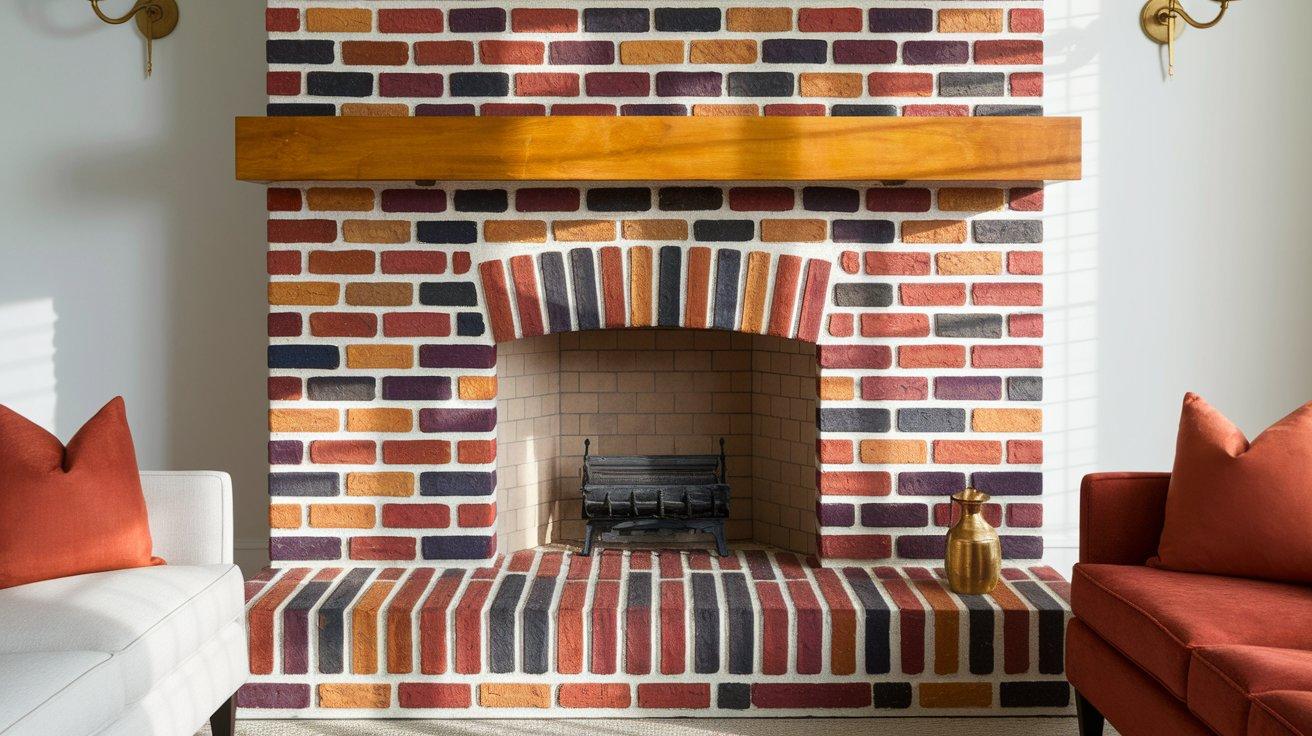 Multi-Colored_Brick_with_Light_Stain_Mantel