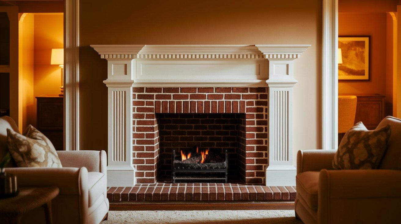 Red_Brick_and_White_Mantel_with_Crown_Molding