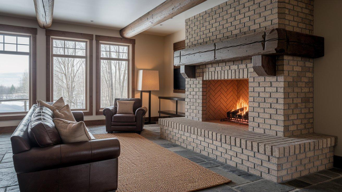 Rustic_Brick_Hearth_with_Hand-Hewn_Wood_Mantel