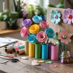 Toilet Paper Roll Flowers: Upcycled Cardboard Magic
