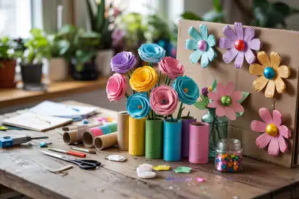 Toilet Paper Roll Flowers: Upcycled Cardboard Magic