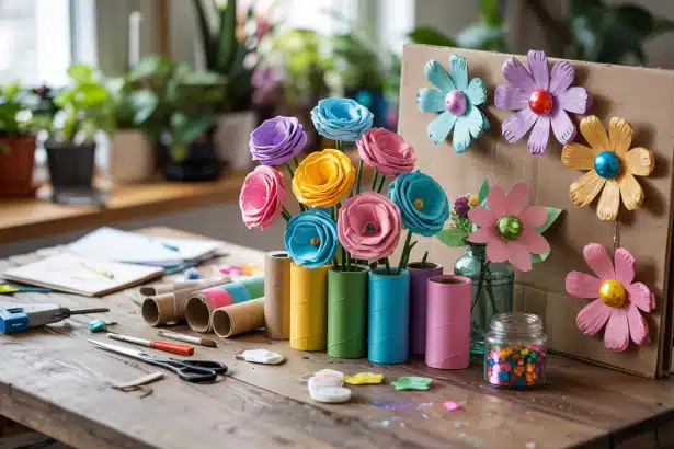 Toilet Paper Roll Flowers: Upcycled Cardboard Magic
