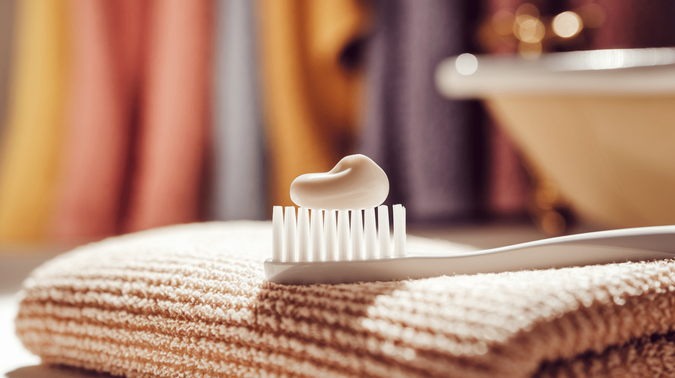 Toothpaste with a Cloth or Brush