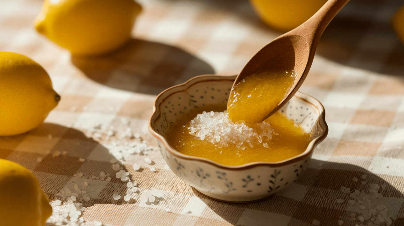 Lemon Juice and Salt Scrub