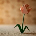 origami flower stem