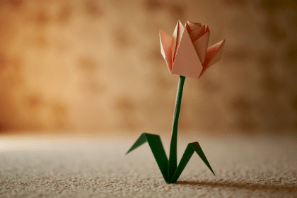 origami flower stem